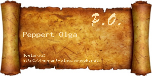 Peppert Olga névjegykártya